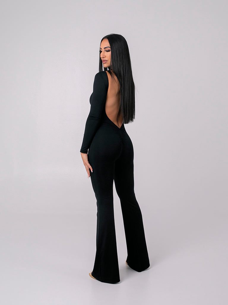 Black Long Sleeves Jumpsuit  MONNA VANNA by Sauvage Mamma