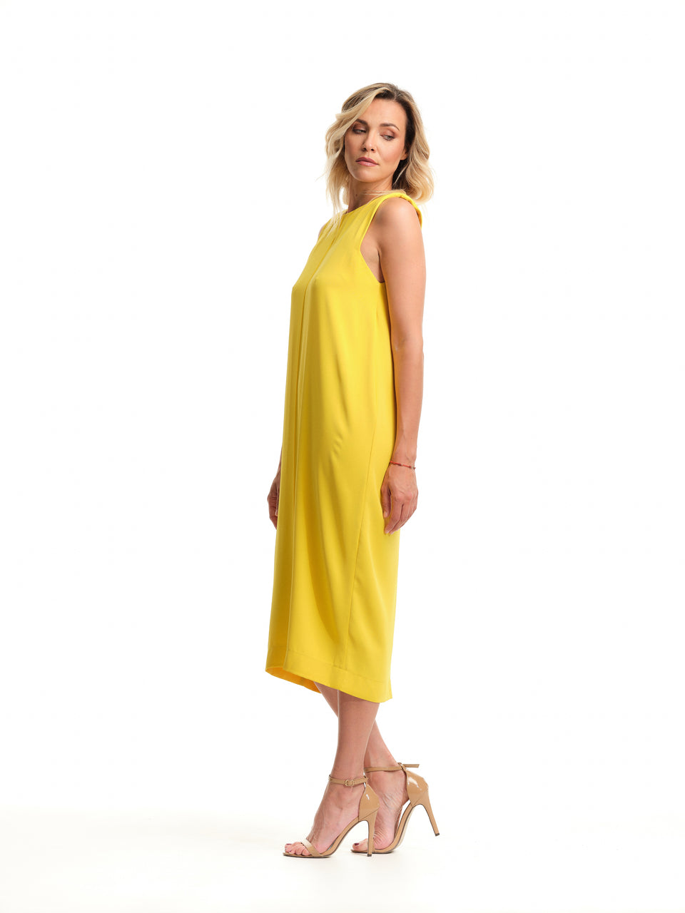 BOXY HIGH-LOW YELLOW DRESS