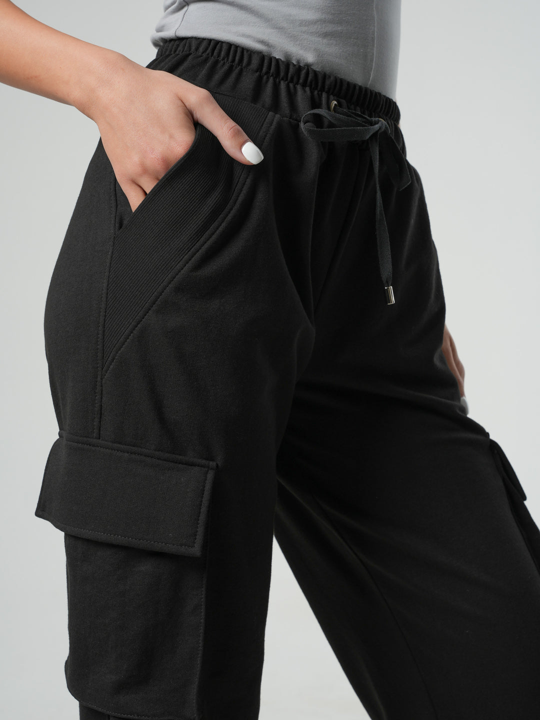 CASUAL CARGO PANTS IN BLACK by Metamorphoza