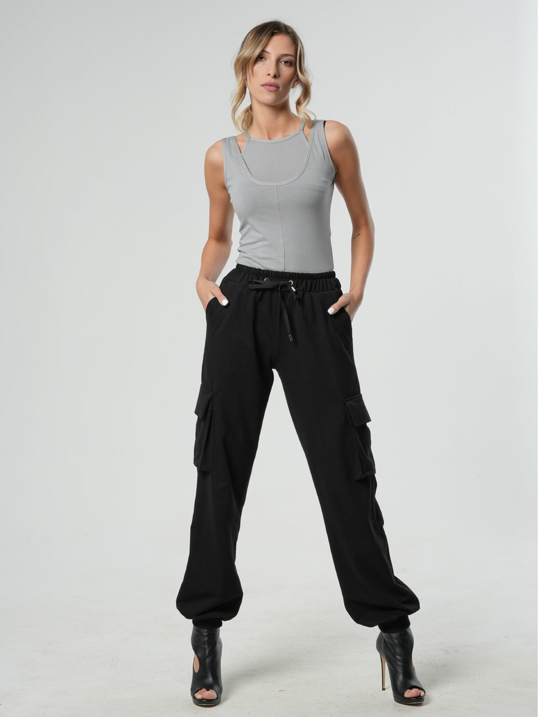 CASUAL CARGO PANTS IN BLACK by Metamorphoza