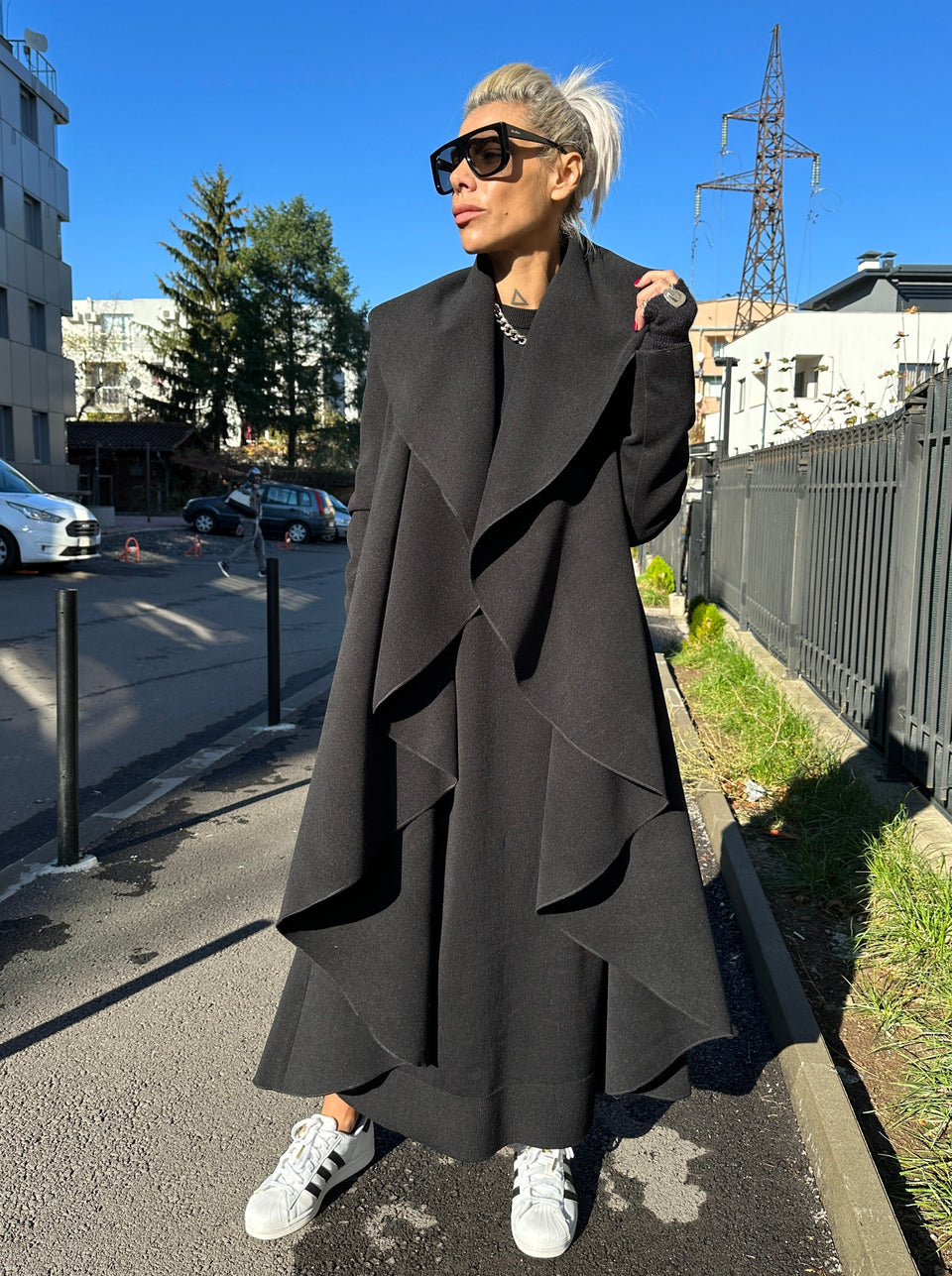 BLACK SHAWL COLLAR COAT