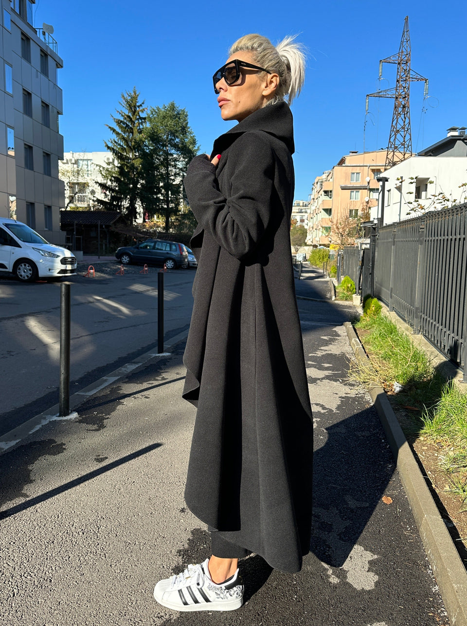 BLACK SHAWL COLLAR COAT