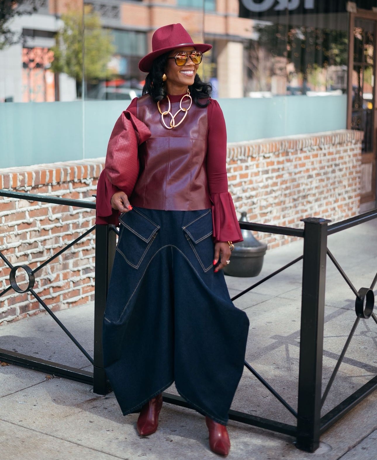 DENIM ASYMMETRICAL SKIRT by Metamorphoza