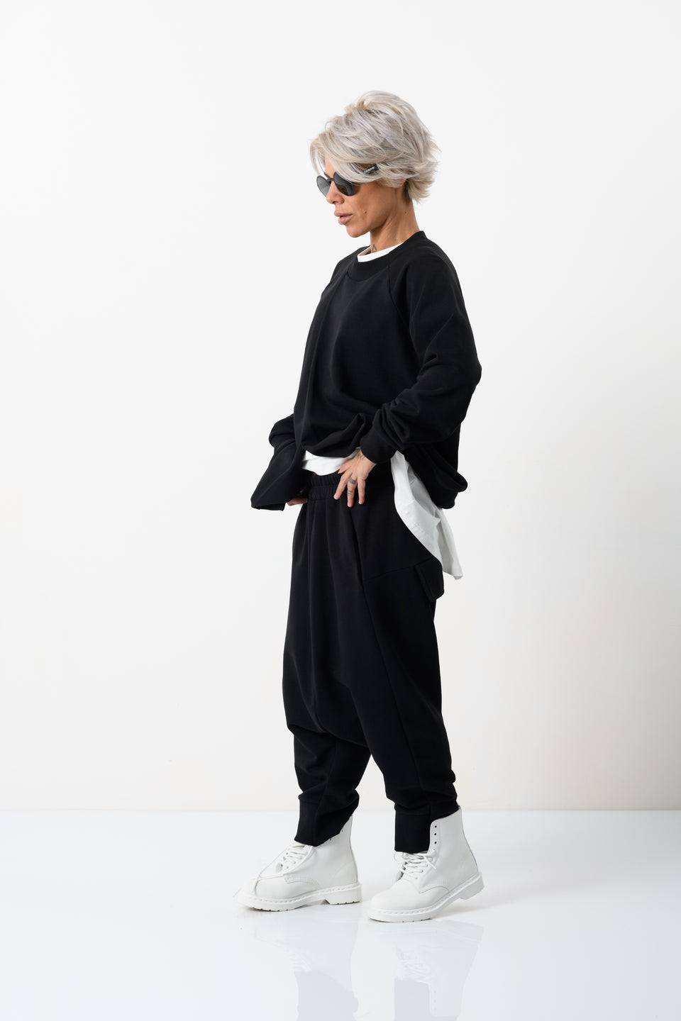 3-PIECE ATHLEISURE SET IN BLACK