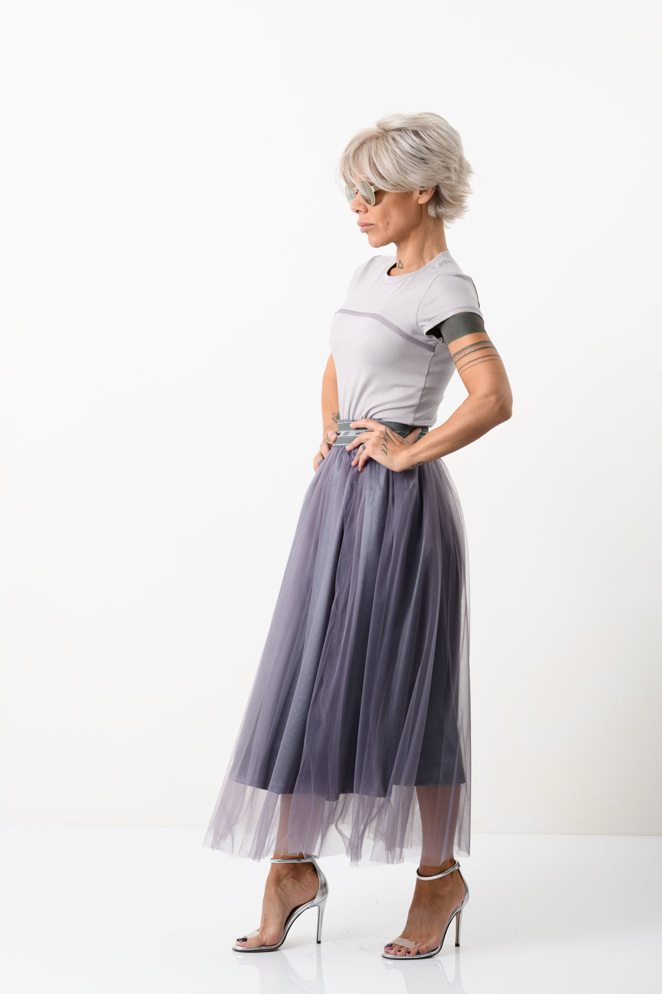 TULLE SKIRT + LILAC TOP OUTFIT SET