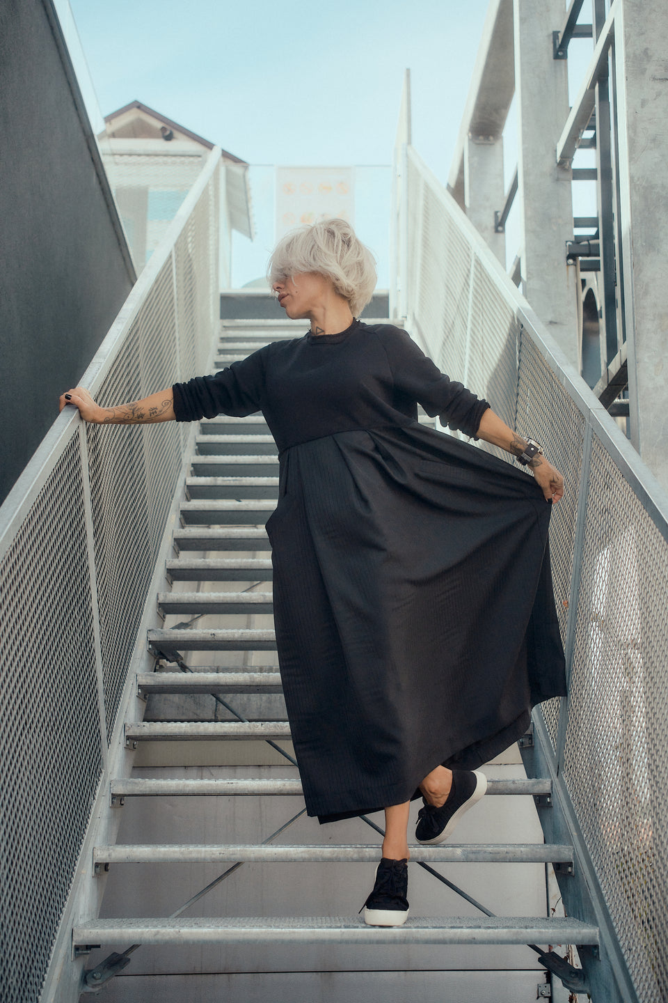 RELAXED MAXI BABYDOLL DRESS
