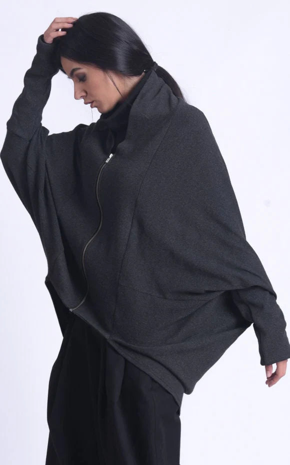 Grey CARDIGAN METC0087 by Metamorphoza