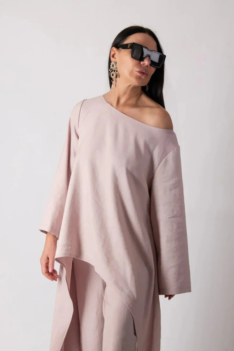 WIDE LINEN TOP JESIKA by EUG Fashion