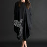 Autumn Black Parrot Print Long Cotton Dress, Dresses & Maxi Dresses