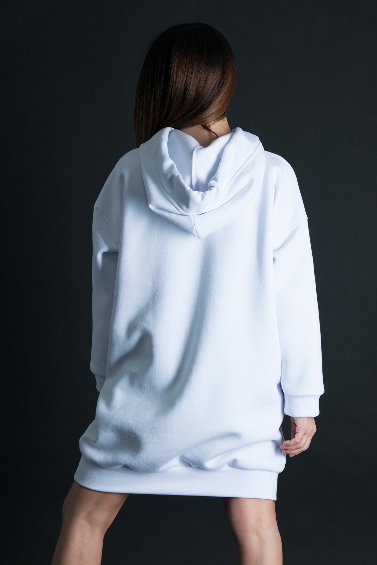 Sweatshirt White Dress with print, Hoodies & Sweaters