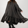 Autumn Winter Dark Grey Cashmere Maxi Dress, Dresses & Maxi Dresses