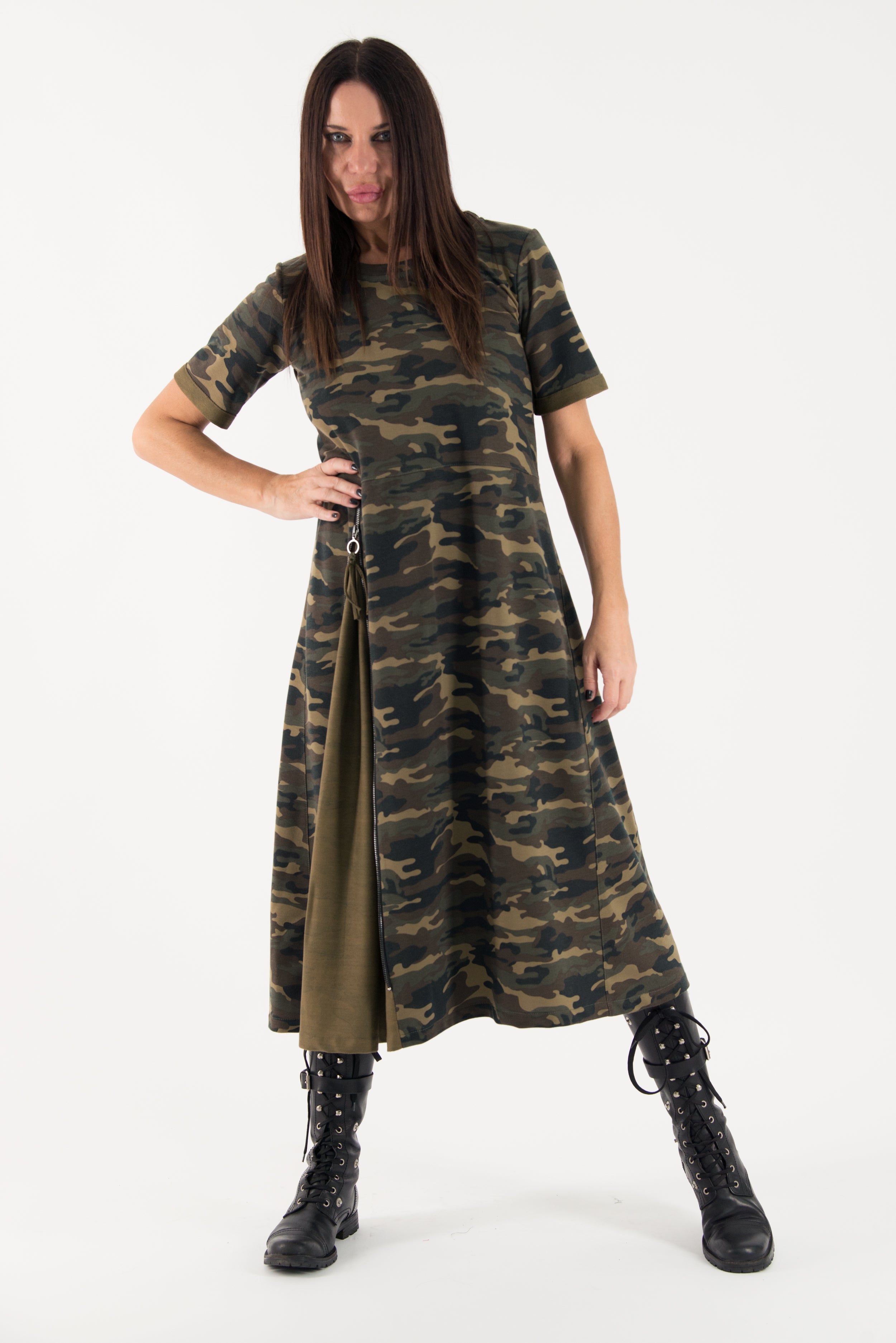 Autumn Camouflage Dress by EUG Fashion
