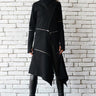 Long Asymmetric Zipper Trench Coat METC0033 - Metamorphoza