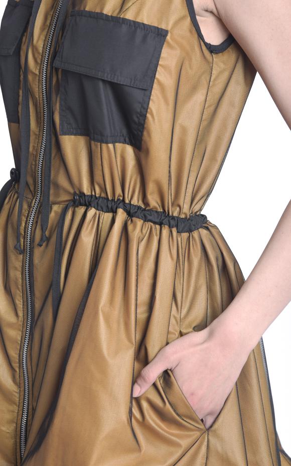 Sleeveless Loose Zipper Dress METD0153 - Metamorphoza