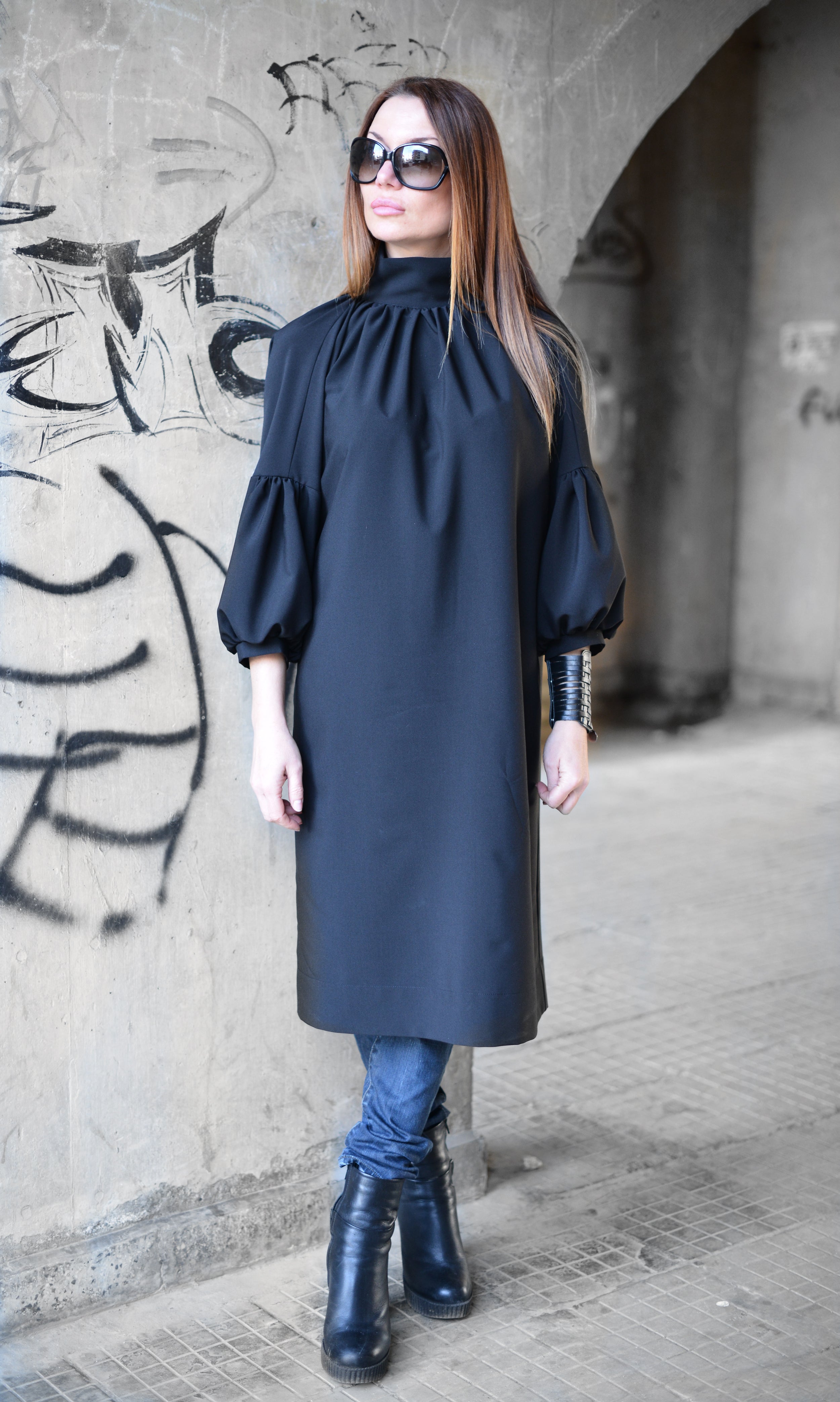 Black Elegant Evening Dress by EUG Fashion