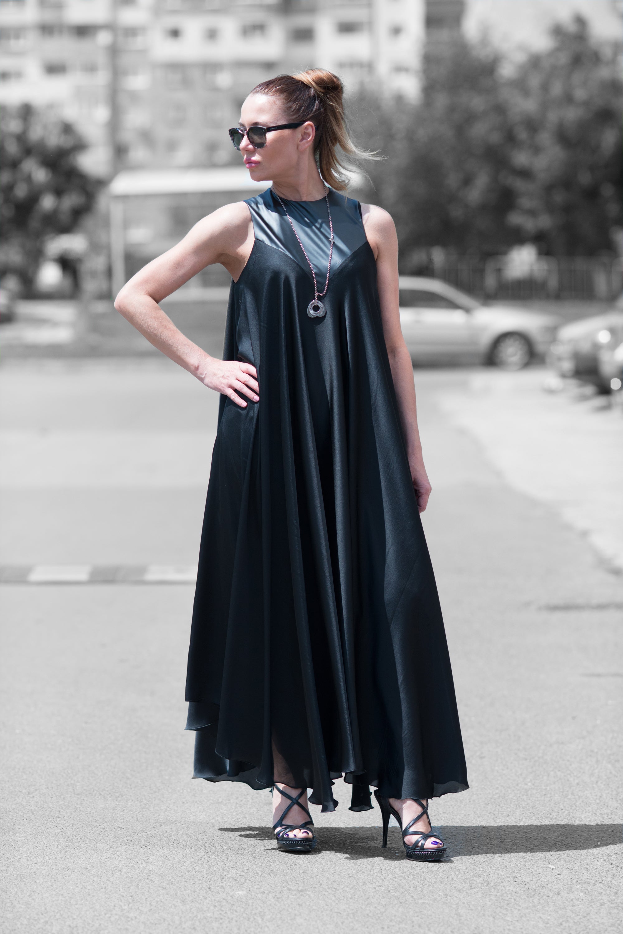 Black Summer Evening Dress by EUG Fashion