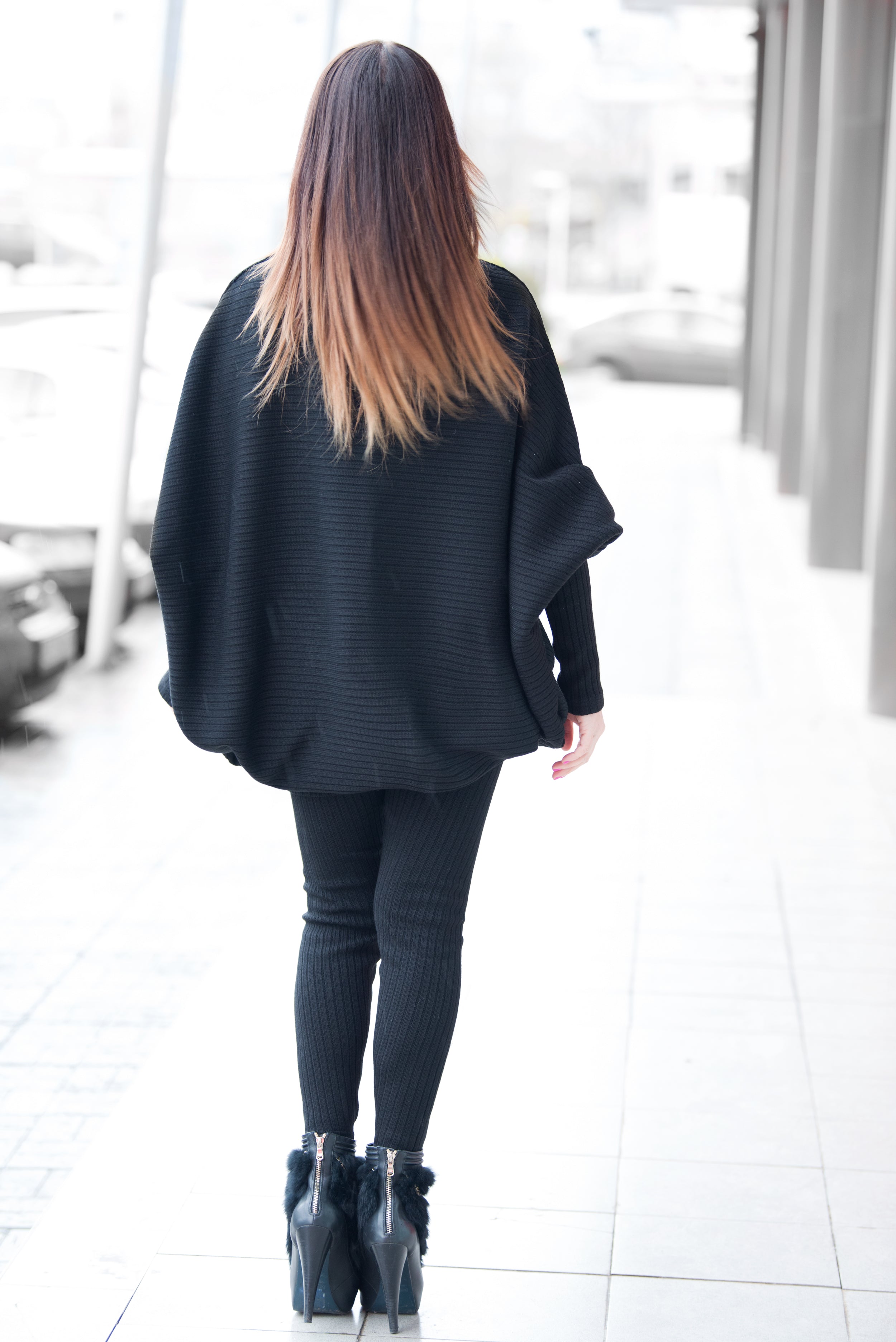 Black Knitting Winter Set by EUG Fashion