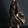 Gold Brown Maxi Elegant Summer Dress, Kaftans Clothing